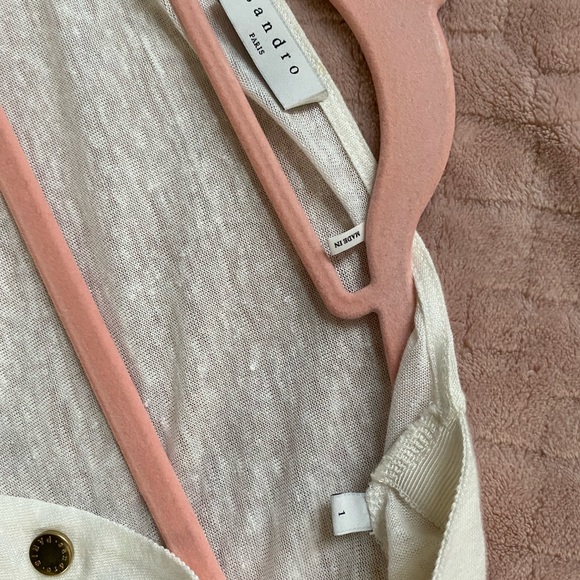 Sandro linen top size 1 - Picture 2 of 4